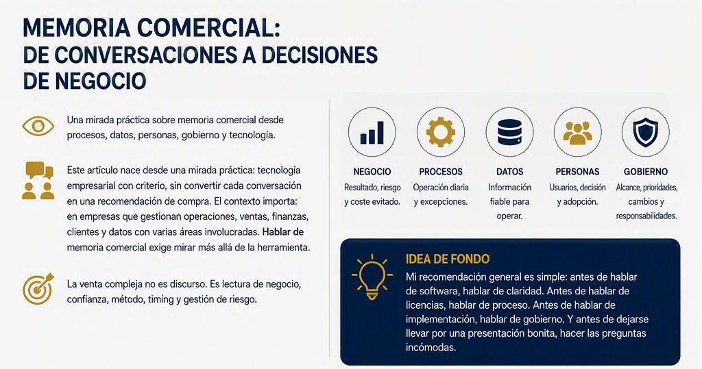 La venta compleja necesita memoria organizativa